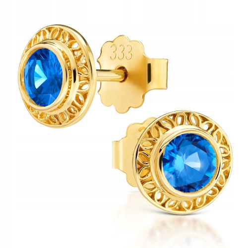 Złote kolczyki z cyrkoniami złoto 333 8K 815sz-1