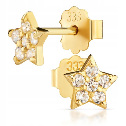 Złote kolczyki z cyrkoniami złoto 333 8K 2400-3