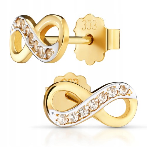 Złote kolczyki z cyrkoniami złoto pr. 333  2354-3