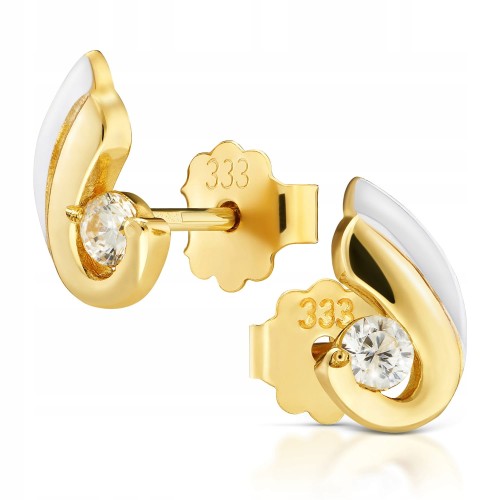 Złote kolczyki z cyrkoniami złoto pr. 333  2368-3