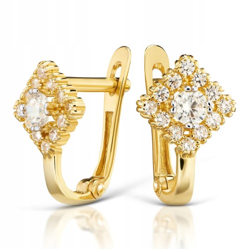 Złote kolczyki z cyrkoniami złoto pr. 333 257b-1