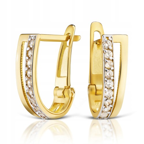 Złote kolczyki z cyrkoniami złoto pr. 333 2392-3