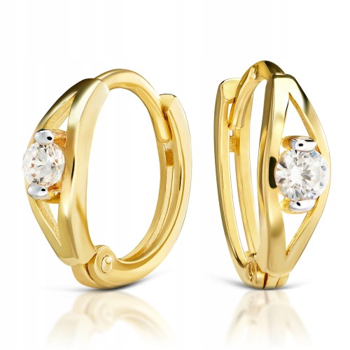 Złote kolczyki z cyrkoniami złoto pr. 333 2451b-3