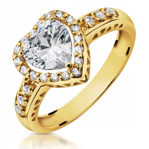 Złoty pierścionek zaręczynowy 773-1 pr. 333