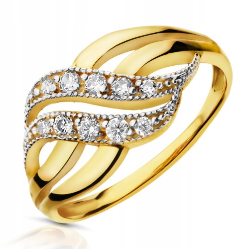 Złoty pierścionek zaręczynowy 469-1 pr. 585