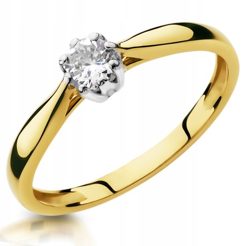 Złoty pierścionek zaręczynowy 835-1 pr. 585 14K