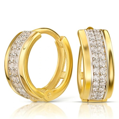 Złote kolczyki z cyrkoniami pr. 585 14K L610