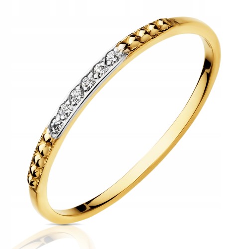 Złoty pierścionek zaręczynowy e0028 pr. 333