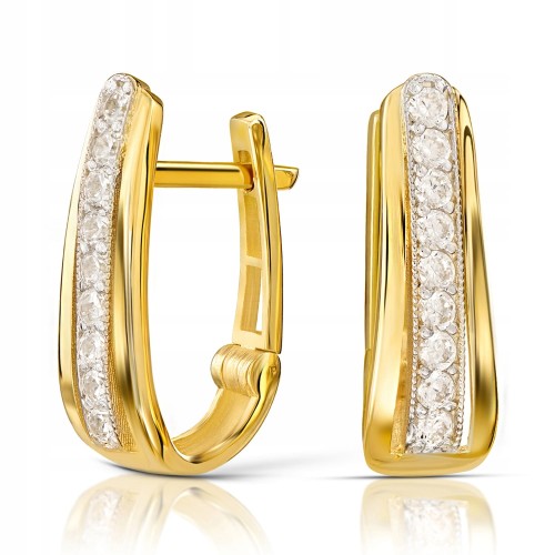 Złote kolczyki z cyrkoniami złoto 333 8K L607