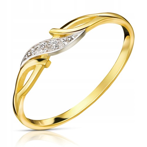 Złoty pierścionek zaręczynowy L102 pr. 333