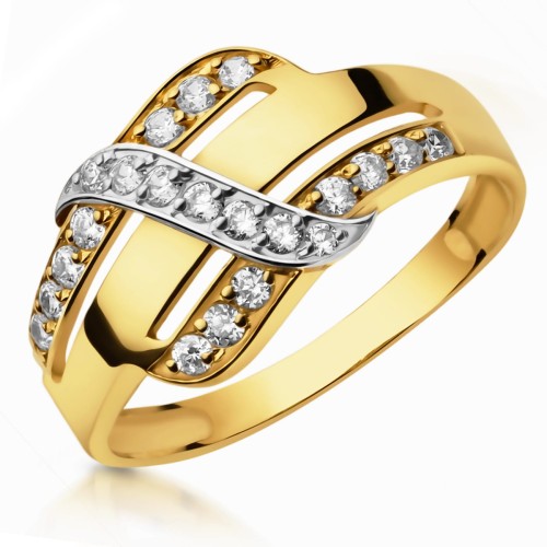 Złoty pierścionek zaręczynowy 34-1 pr.  333