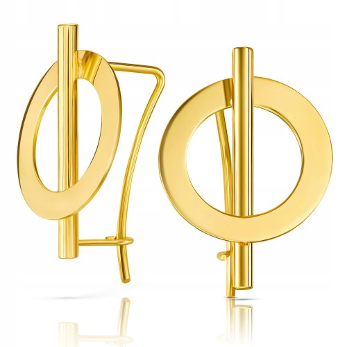 Szykowne złote kolczyki pr. 585 14K p02