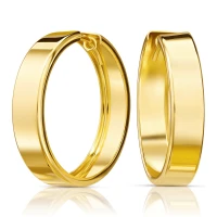 Złote kolczyki koła złoto 585 23mm kółka 14K rynna