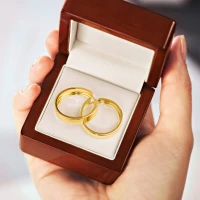 Złote kolczyki koła złoto 585 23mm kółka 14K rynna