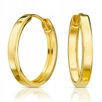 Złote kolczyki koła złoto 585 22mm kółka 14K rynna
