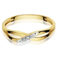 Złoty pierścionek zaręczynowy 1541-3 pr. 333 8K cyrkonia
