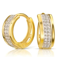 Złote kolczyki z cyrkoniami 333 8K L610